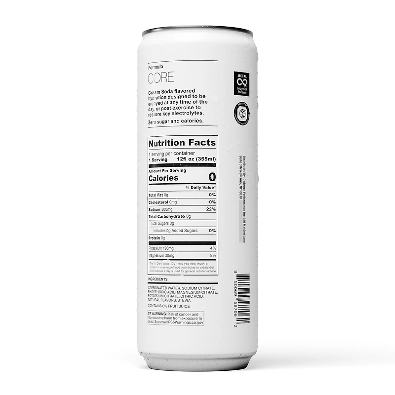 Core Electrolyte Hydration Drink - Melonberry 12 fl oz (12 Cans)