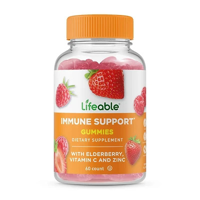 Immune Support with Elderberry - 60 Gummies (30 Servings)