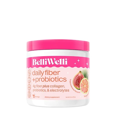 BelliWelli Daily Fiber and Probiotics Healthy - Tropical Breeze 6.3Oz (16 Servings)