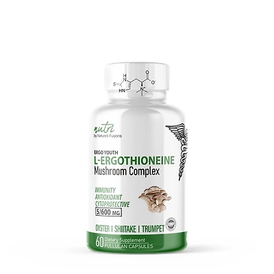 Nature's Fusions L-Ergothioneine Mushroom Complex Healthy - 60 Capsules (60 Servings)