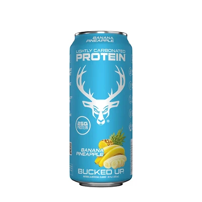 Bucked Up Lightly Carbonated Protein Rtd Healthy - Banana Pineapple 16 Fl Oz (12 Cans)
