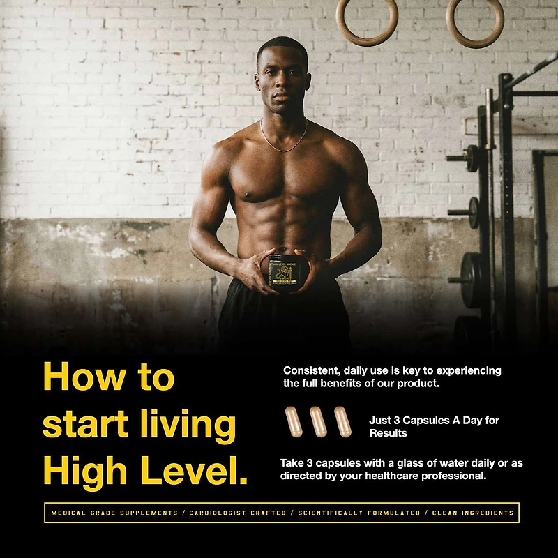 High Level Man Ultimate Testosterone Supplement 30 Servings