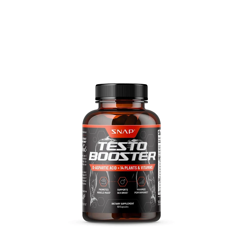 SNAP Supplements Testo Booster - 60 Capsules (20 Servings)
