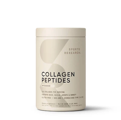 Sports Research Collagen Peptides Gluten-Free - Unflavored 16 Oz. (41 Servings)