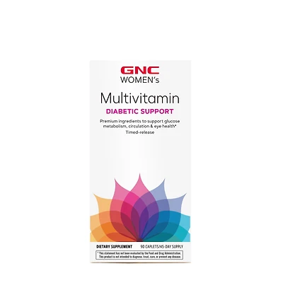 GNC Women's Multivitamin Diabetic Support Healthy - 90 Caplets (45 Servings)