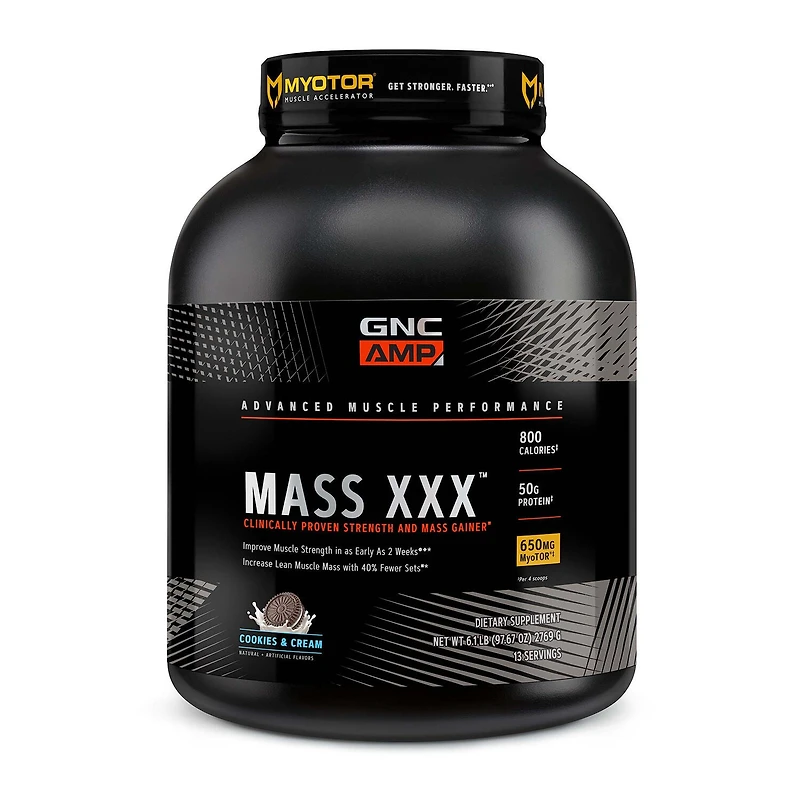 GNC AMP Mass XXX with Myotor Healthy - Cookies and Cream (13 Servings)