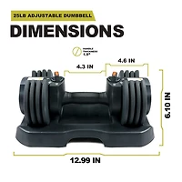 5-25 lb Adjustable Dumbbell