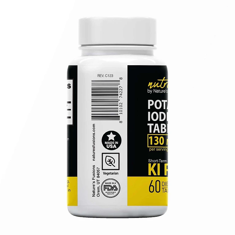 Potassium Iodide Tablets 130mg - 60 Tablets (30 Servings)