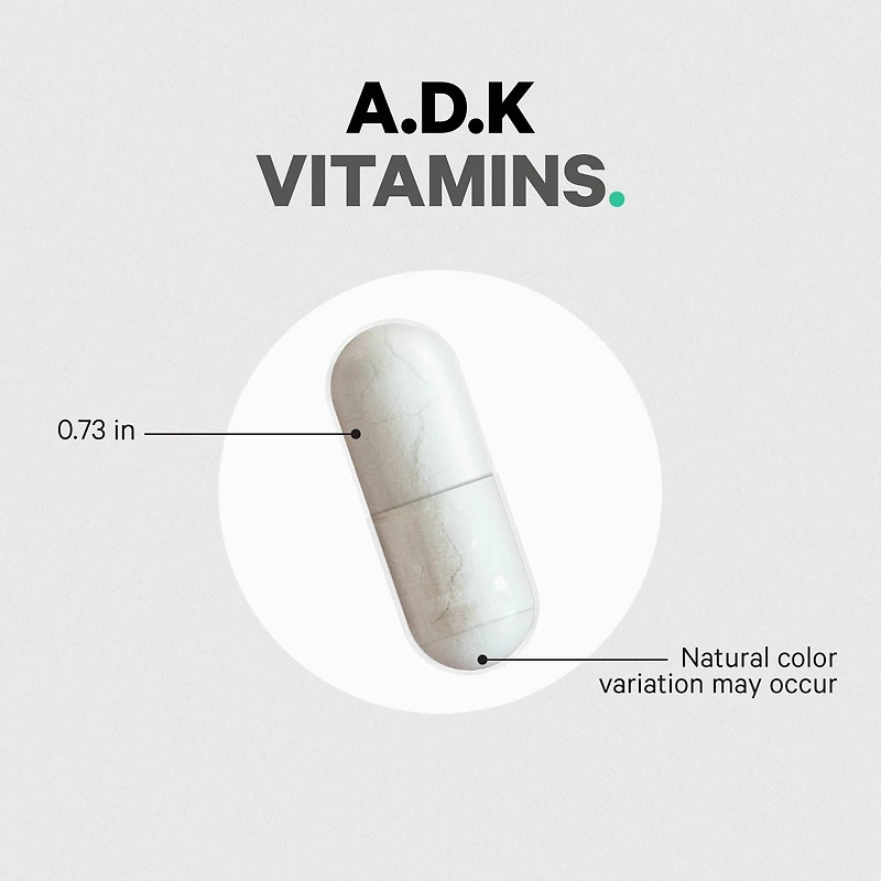 ADK Vitamin Supplement - 180 Capsules (180 Servings)