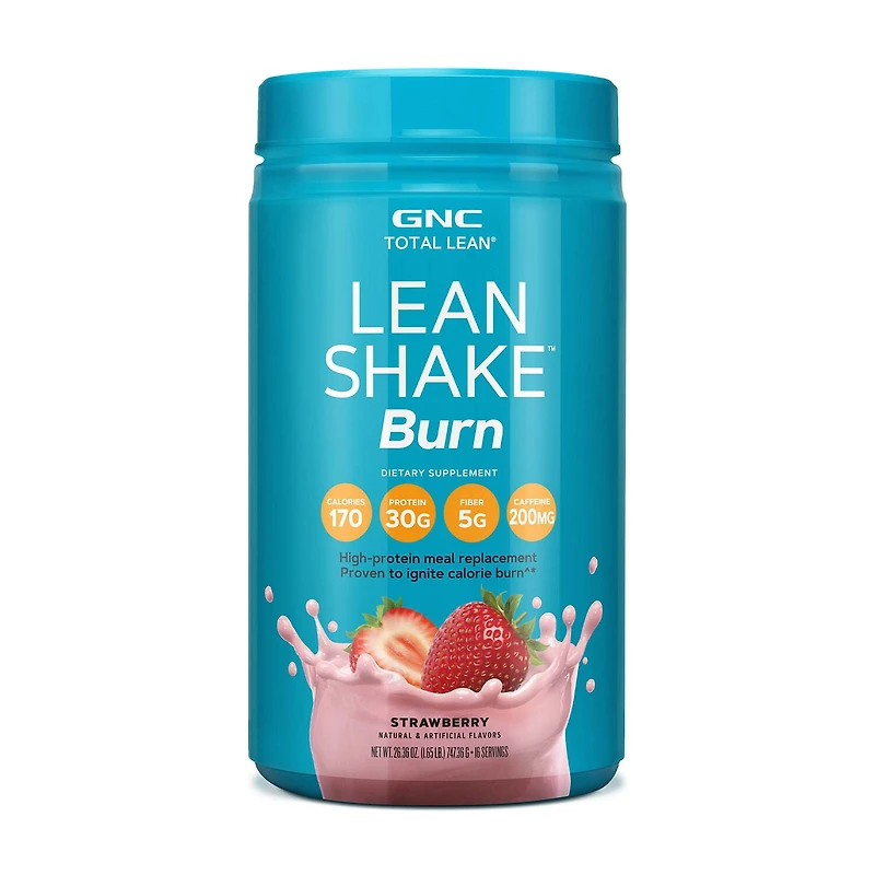GNC Total Lean Shake Burn - Strawberry (16 Servings) 1.65 lbs.