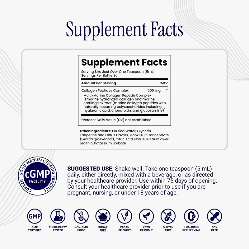 Liposomal Collagen Peptides Complex - 5 fl oz. (30 Servings)