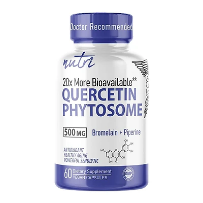 Quercetin Plus 500mg - 60 Vegan Capsules (60 Servings)