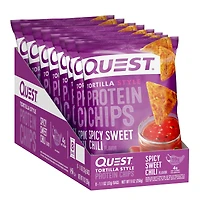 Quest Tortilla Style Protein Chips - Spicy Sweet Chili (8 Bags)