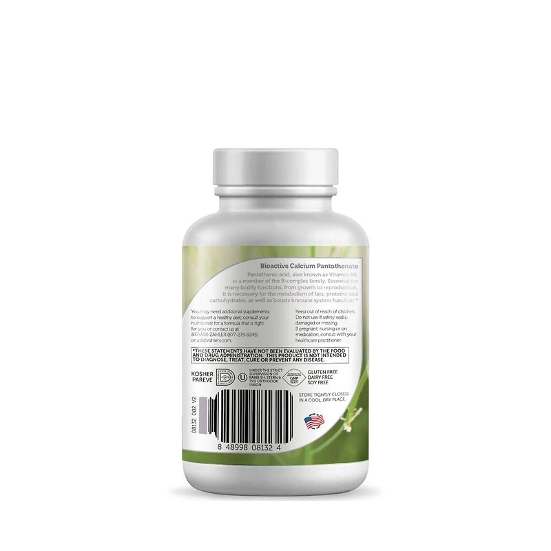 Pantothenic Acid 500 mg - 120 Capsules (120 Servings)