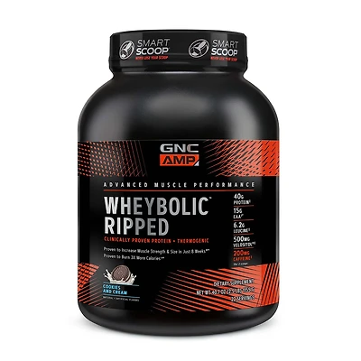 GNC AMP Whey Proteinbolic Ripped Healthy - Cookies and Cream (22 Servings)