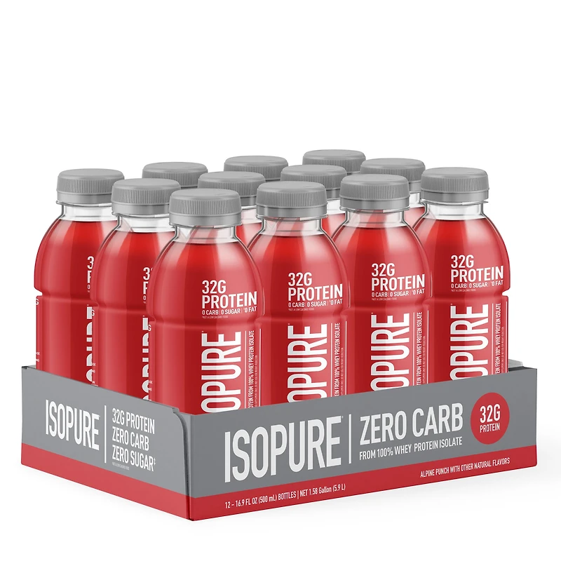 Isopure Protein Drink - Alpine Punch 16.9 Fl Oz (12 Bottles)