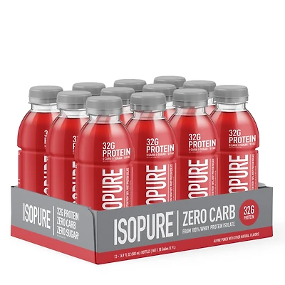 Isopure Protein Drink - Alpine Punch 16.9 Fl Oz (12 Bottles)