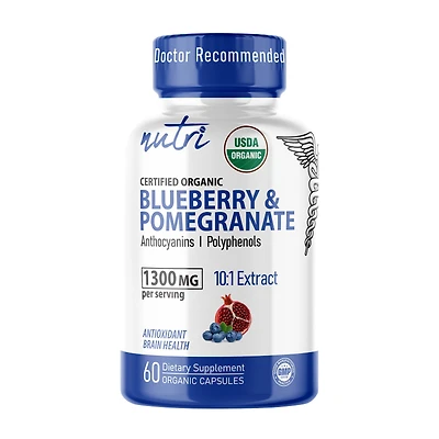 Nature's Fusions Blueberry & Pomegranate 1300Mg - Organic (30 Servings)