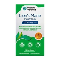 Lion's Mane Mushroom 1000mg - 60 Vegan Capsules (30 Servings)
