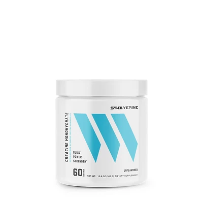 Swolverine Creatine Monohydrate - Unflavored (60 Servings) 10.8 fl. Oz