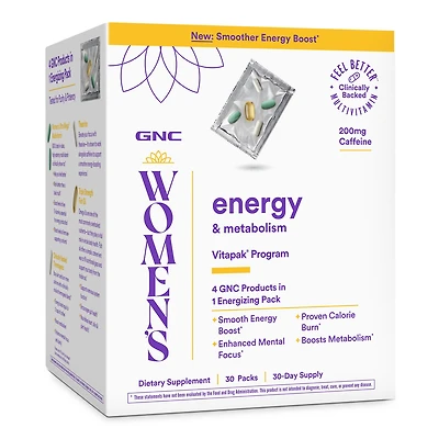 GNC Women's Energy & Metabolism Vitapak Program (1 Month Supply)