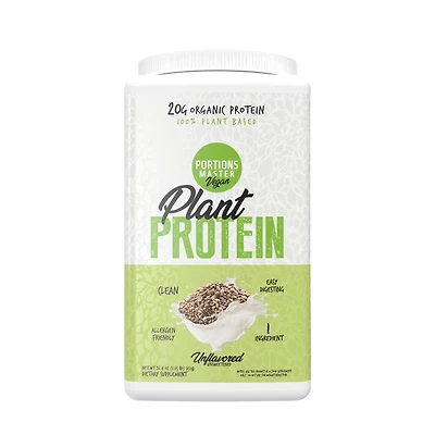 Portions Master Vegan Plant Protein - Unflavored (30 Servings)