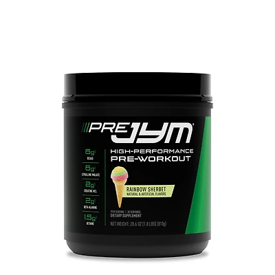 Jym Pre Pre-Workout - Rainbow Sherbet (30 Servings)