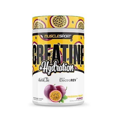 MuscleSport Creatine and Hydration - Passion Fruit Punch (60 Servings)