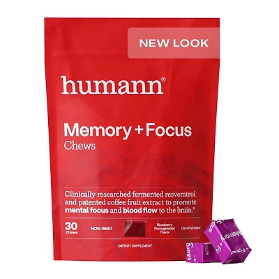 Memory + Focus - Blueberry Pomegranate - 30 Chews (30 Servings)