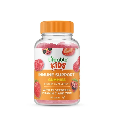 Lifeable Kids Immune Support with Elderberry Vitamin C - 60 Gummies (30 Servings) gummy
