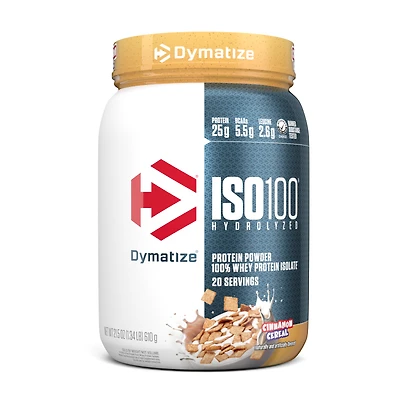 Dymatize Iso 100 Hydrolyzed Protein - Cinnamon Cereal (20 Servings) 1.3 lbs.