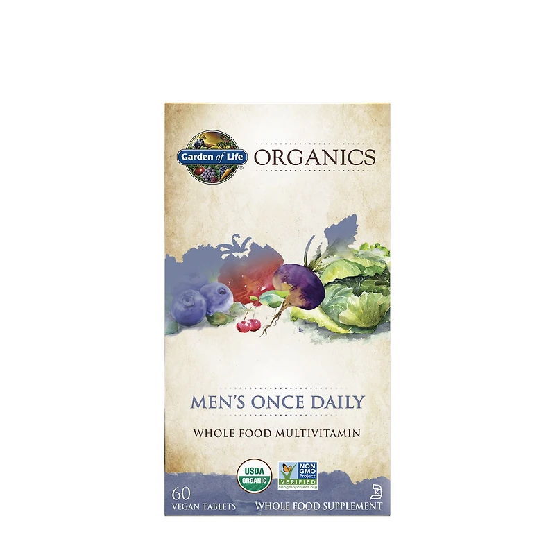 Garden of Life Men's once Daily Multivitamin Vegan - 60 Capsules (60 Servings)