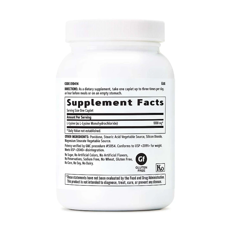 L-Lysine 1000mg - 90 Vegetarian Tablets (90 Servings)
