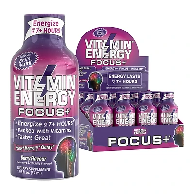Vitamin Energy Focus+ - Berry 1.93Oz. (12 Pack)