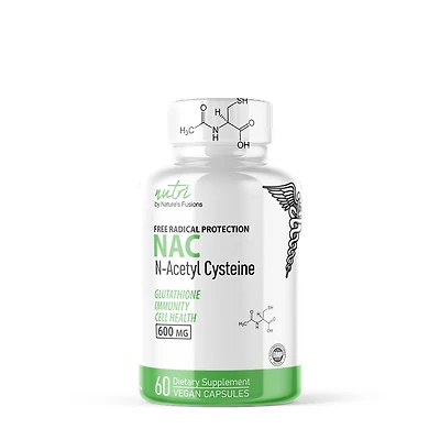 Nature's Fusions Nac N-Acetyl Cysteine 600Mg Healthy - 60 Capsules (60 Servings)