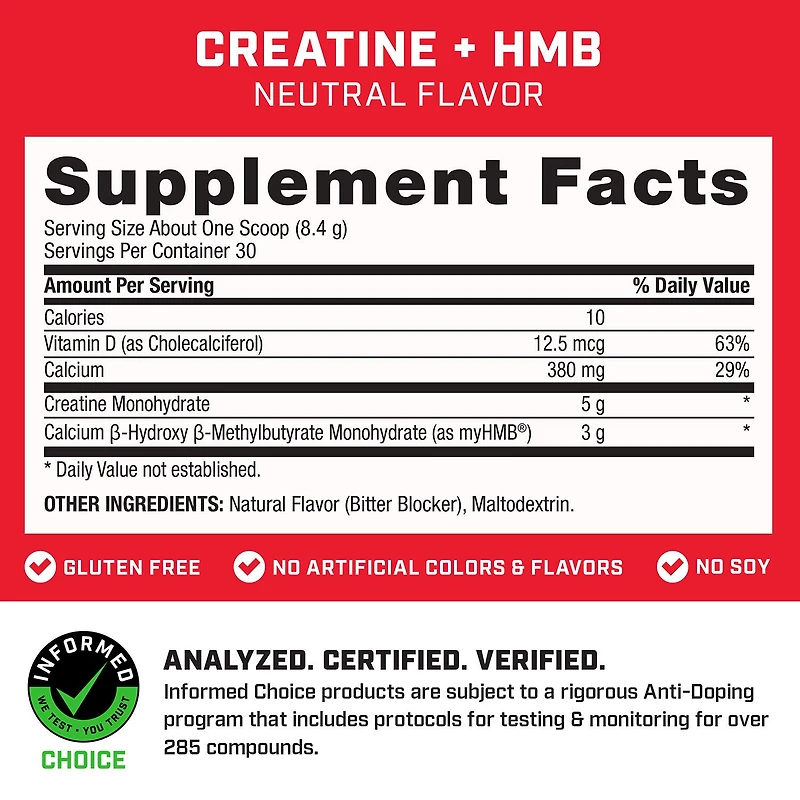 Creatine Monohydrate + HMB (30 Servings)