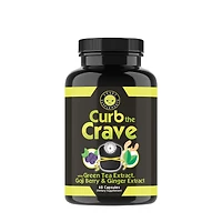 Angry Supplements Curb the Crave with Green Tea Extract, Goji Berry and Ginger - 60 Capsules (30 Servings)
