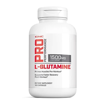 GNC Pro Performance L-Glutamine Healthy - 180 Capsules (90 Servings)