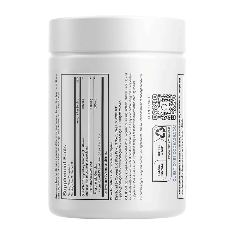 Liposomal Glutathione 1,000mg - 60 Capsules (30 Servings)