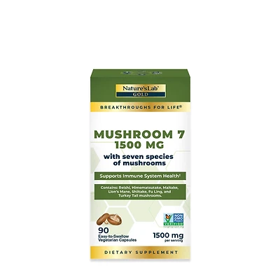 Nature's Lab Mushroom 7 - 90 Vegetarian Capsules (45 Servings)