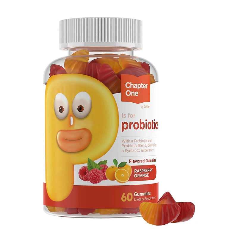 Chapter One™ P Is For Probiotics - Raspberry Orange - 60 Gummies (30 Servings)