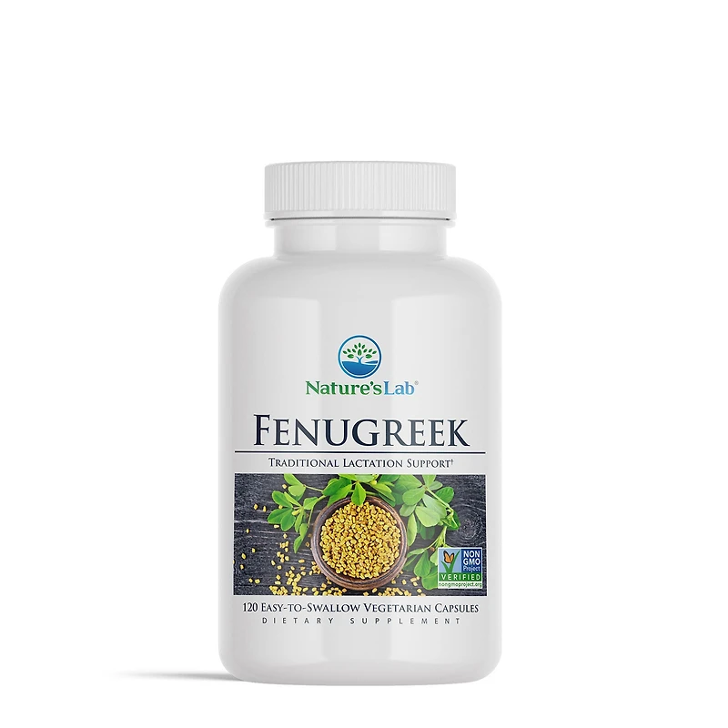 Nature's Lab Fenugreek Healthy - 120 Vegetarian Capsules (120 Servings)