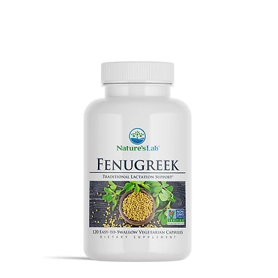 Nature's Lab Fenugreek Healthy - 120 Vegetarian Capsules (120 Servings)