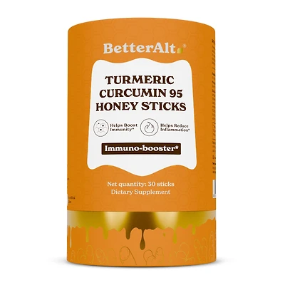 BetterAlt Turmeric Curcumin 95 Honey Sticks - 30 (30 Servings)