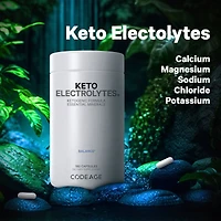 Keto Electrolytes Vegan Ketogenic Minerals Hydration Formula - 180 Capsules (90 Servings)