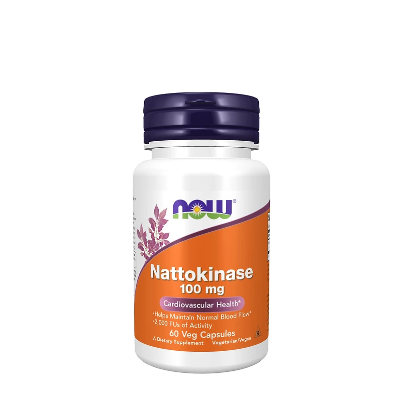 NOW Nattokinase 100Mg Vegan - 60 Vegetarian Capsules (60 Servings)
