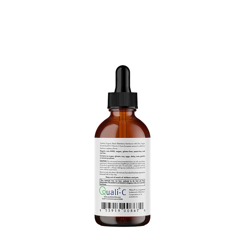 Elderberry Immune Complex Syrup Kids & Adults Daily Vitamin - 4 oz. (60 Servings)
