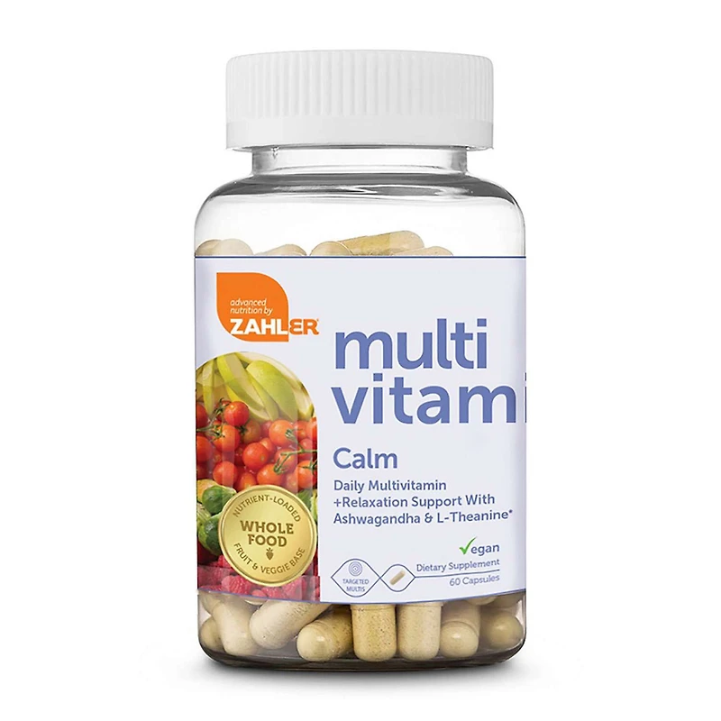 Multivitamin Calm Daily + Relaxation Support - 60 Capsules (30 Servings)