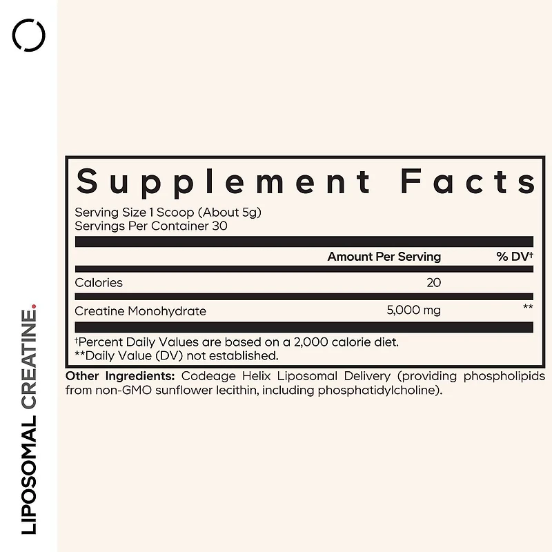 Liposomal Creatine Monohydrate - Unflavored (30 Servings)