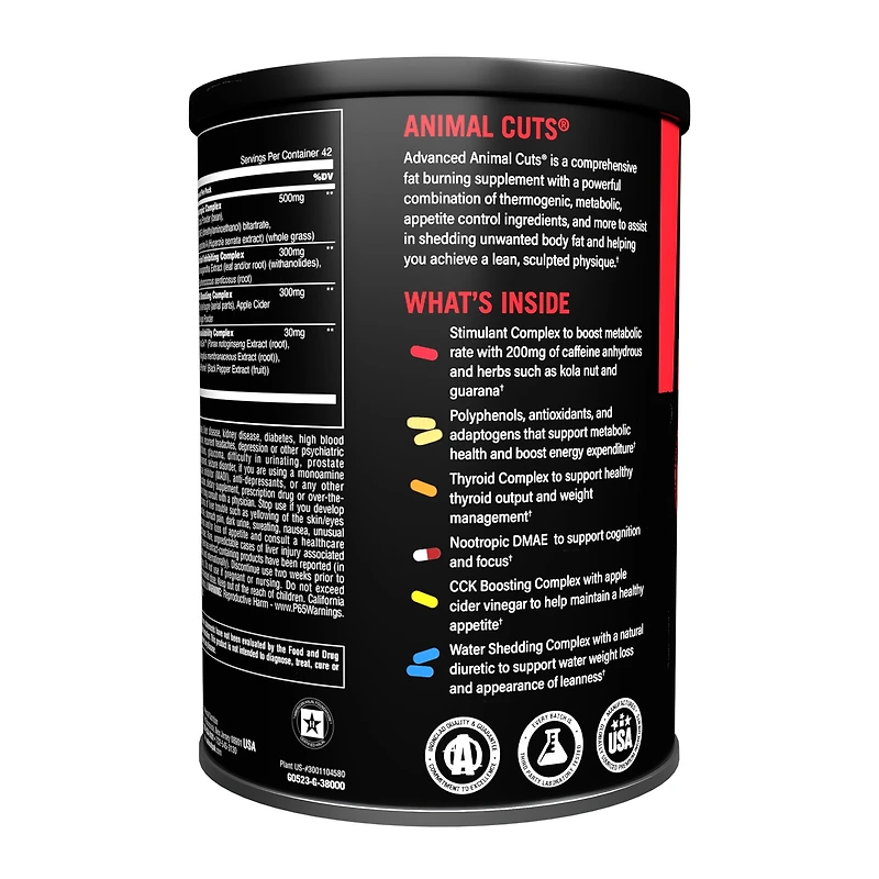 Animal Advanced Cuts Pill Packs - 42 Packs (21 Servings)